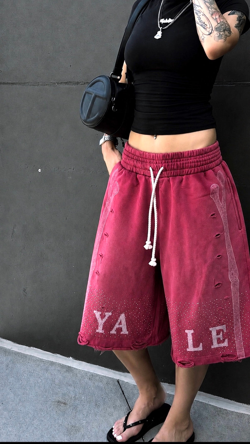 Double waisted Long shorts