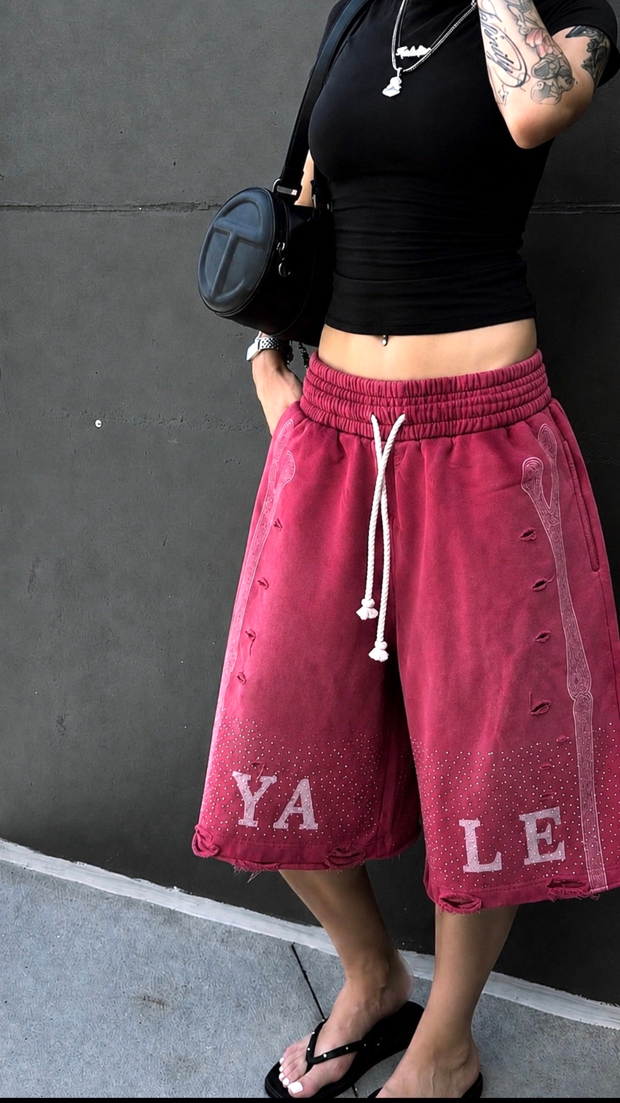 Double waisted Long shorts
